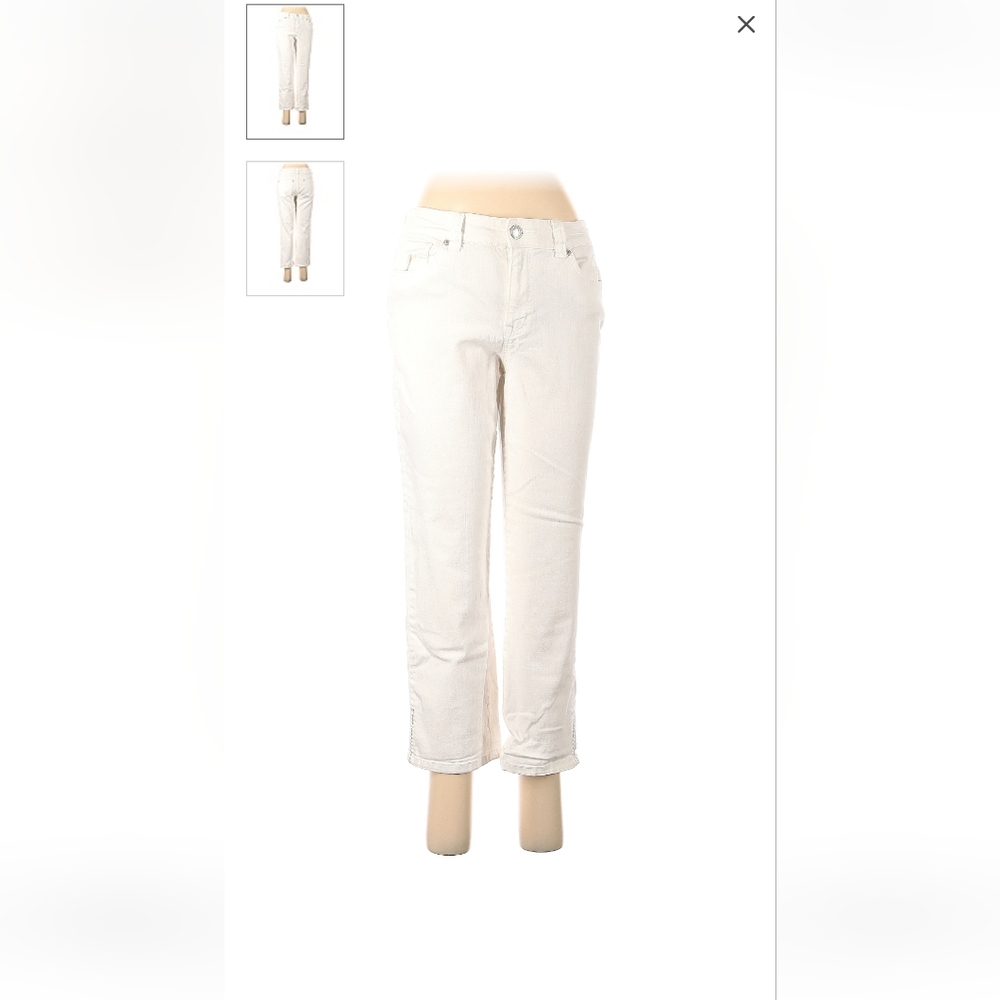 Vintage America X Cropped White Pants